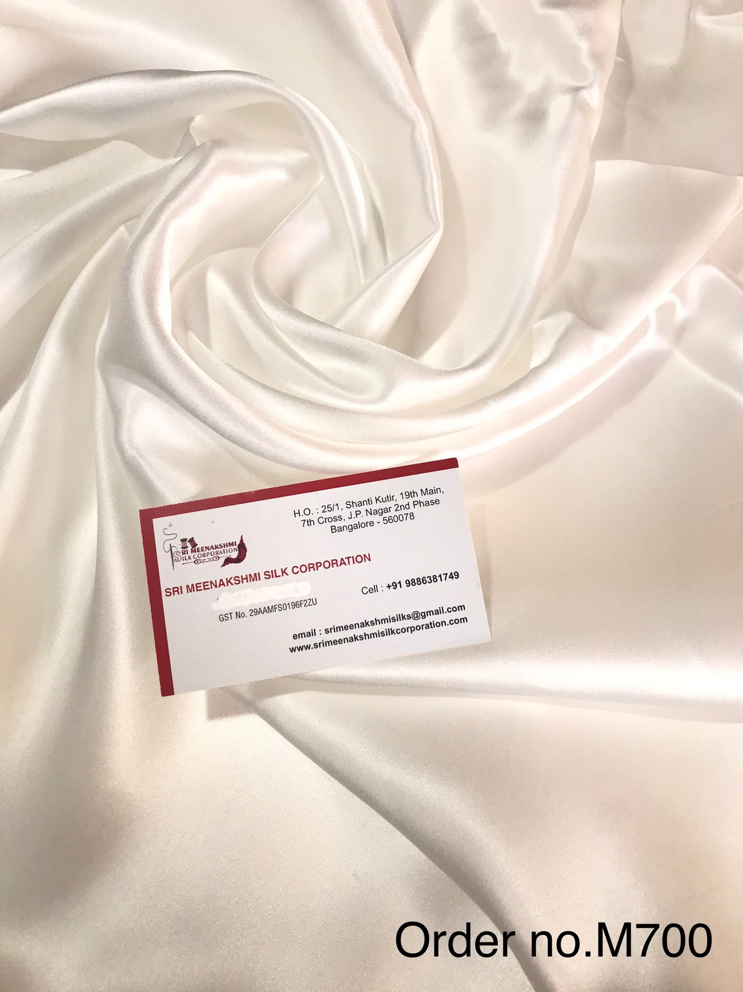 Silk satin 80gm width 44”