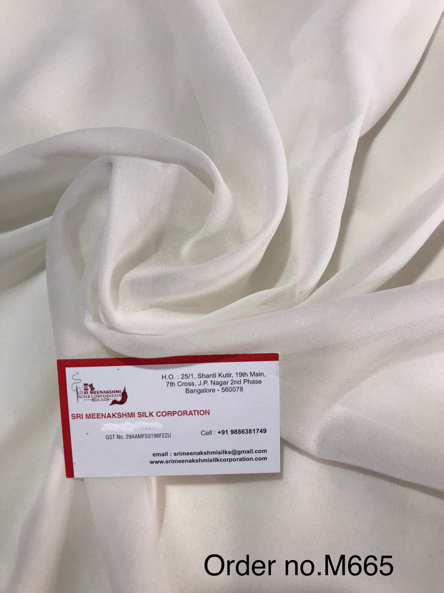 Silk georgette 60gm width 44”