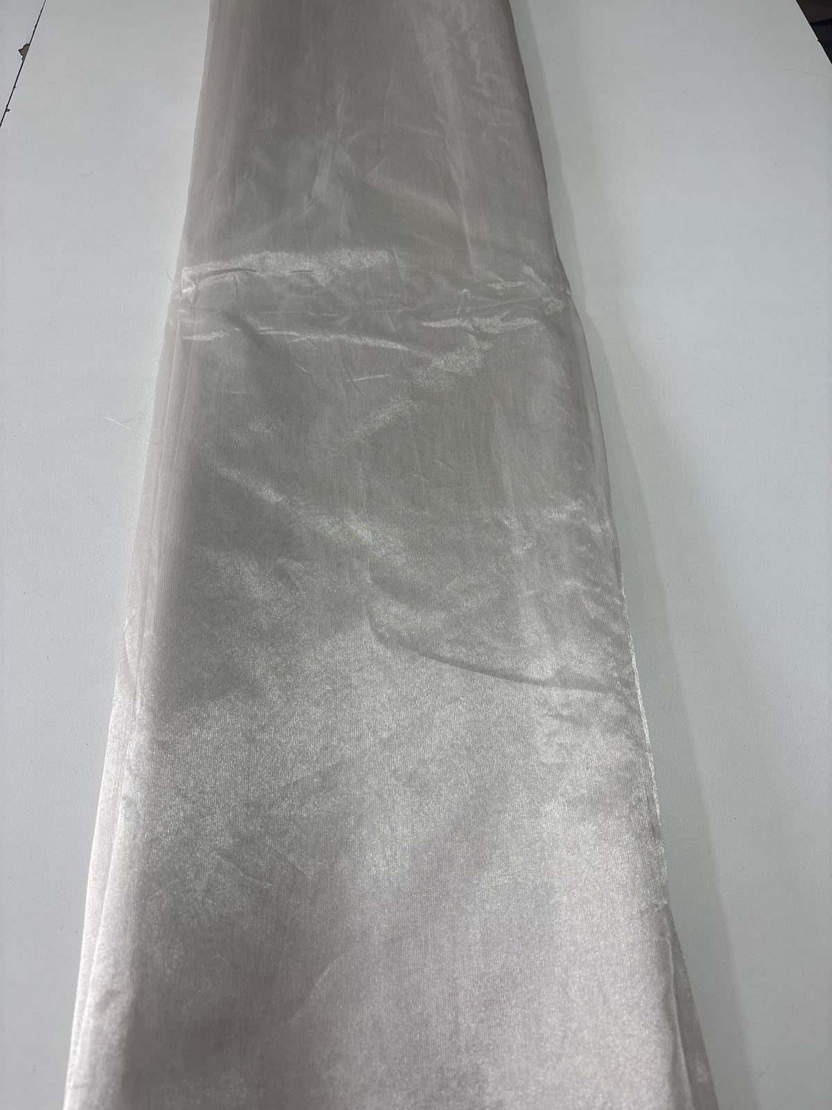 Silk tissue silver organza