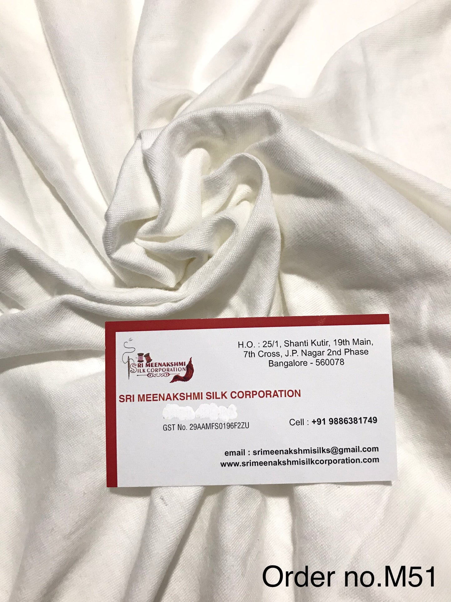 Organic cotton jersey 250gm width 62”