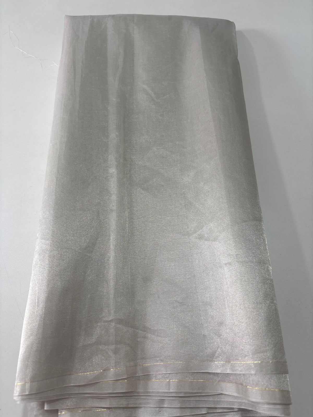 Silk tissue silver organza