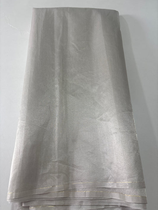 Silk tissue silver organza
