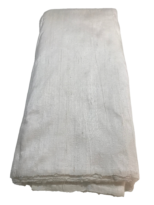 Raw silk 100 gram wdith 44"( RFD, dull white)